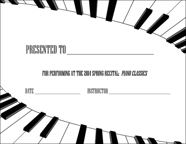 Spring Piano Recital Diploma 2014